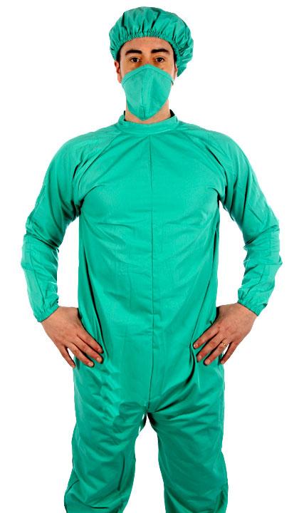 Traje de laboratorio bioterio verde