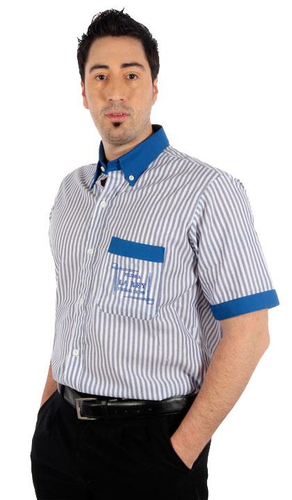 Camisa 500 rayas azul