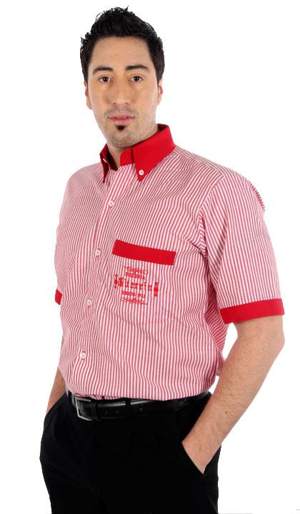 Camisa 500 rayas roja