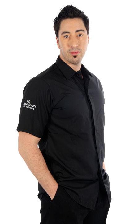 Camisa manga corta negra