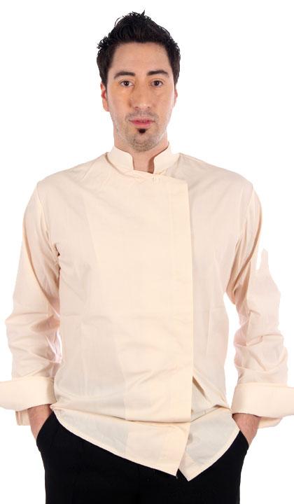 Camisa tipo cheff cruzada