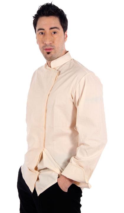 Camisa tipo cheff cruzada