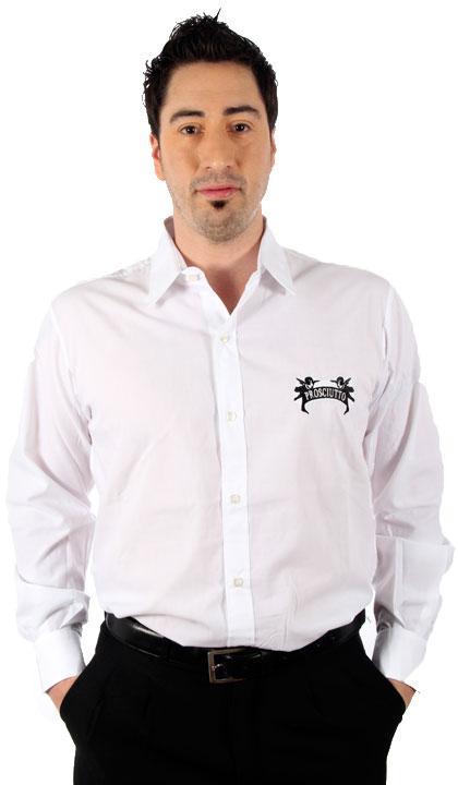 Camisa con cuello de vestir blanca