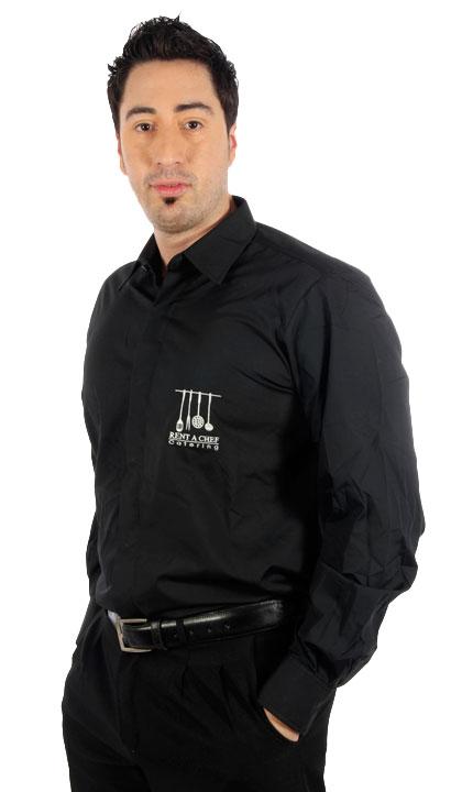 Camisa con tapa botón sin bolsillo