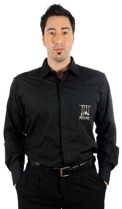 Camisa con tapa botón sin bolsillo