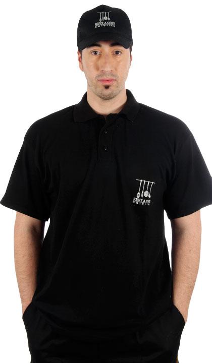 Chomba negra con botones combinados