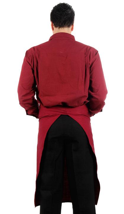 Delantal largo trapecio bordo