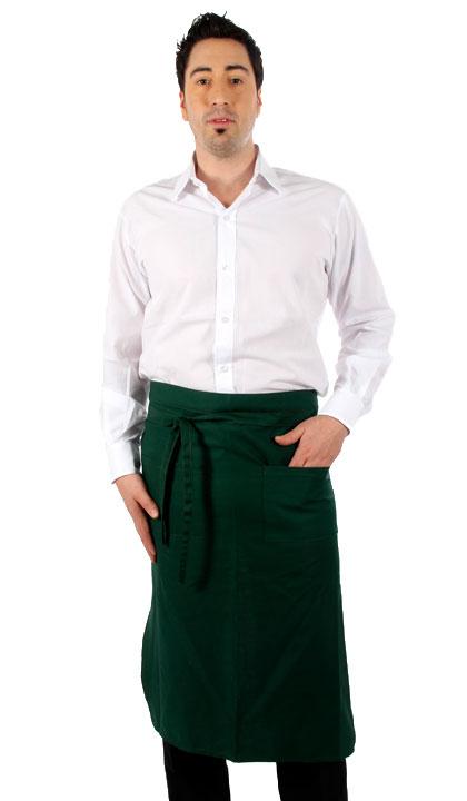 Delantal largo trapecio verde