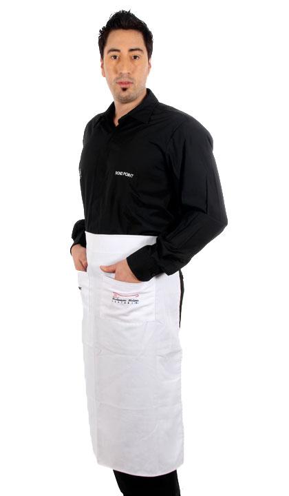 Delantal rectangular blanco