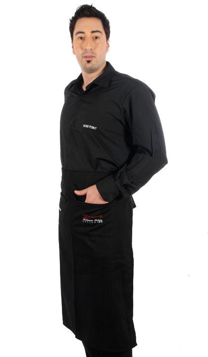 Delantal rectangular negro