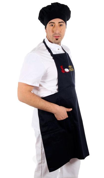 Delantal de pechera cuadrada