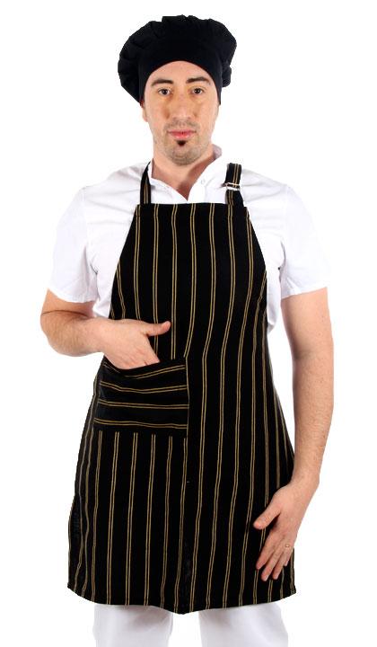 Delantal de pechera gastronómico
