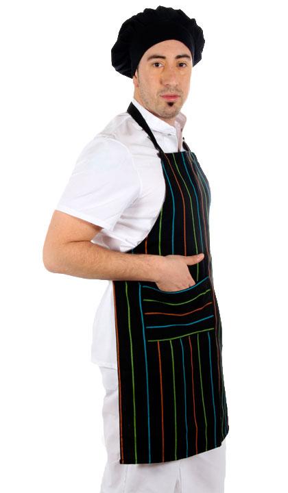 Delantal de pechera gastronómico de colores