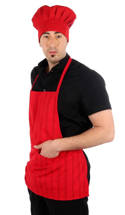 Delantal de pechera corto