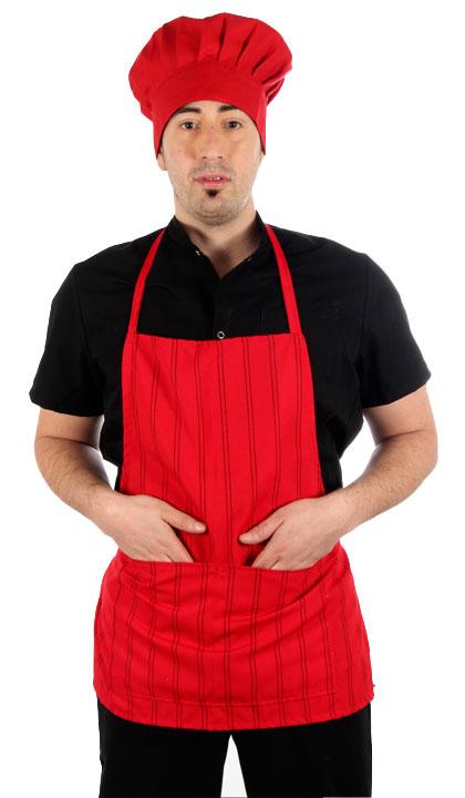 Delantal de pechera corto