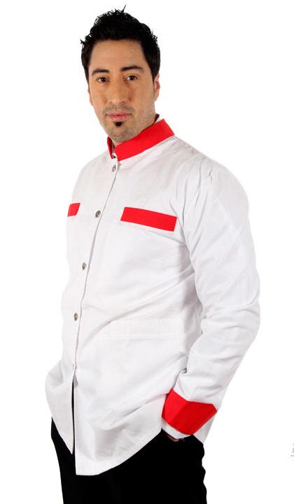 Saco combinado con rojo