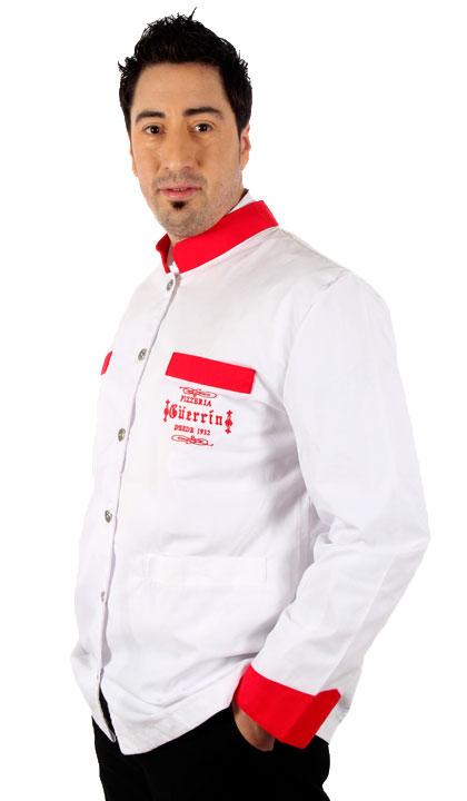 Saco combinado con rojo