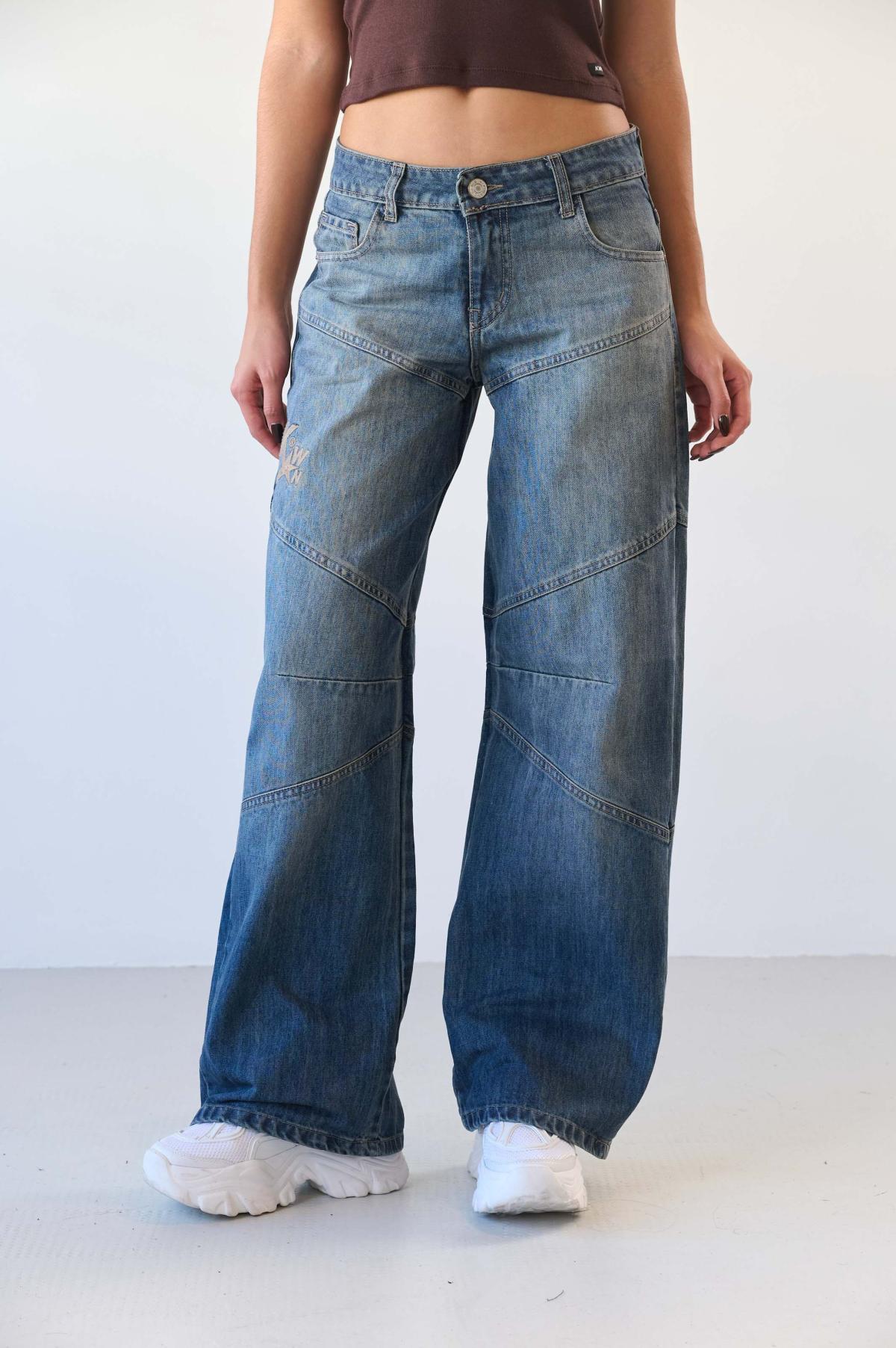 DENIM COWHERD WIDE LEG