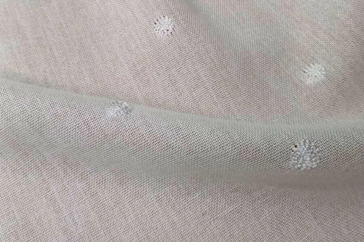 Voile Bordado Mota Blanco