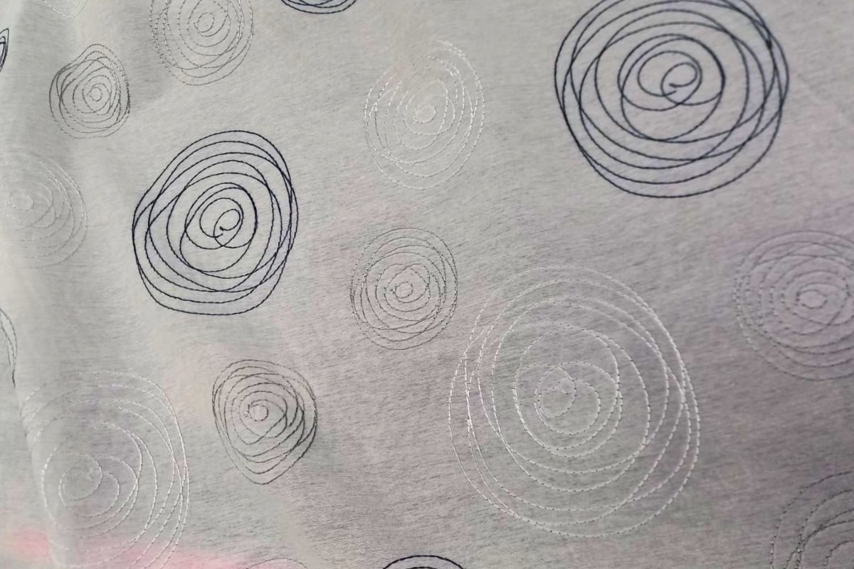 Voile Bordado Insomnio Blanco Negro