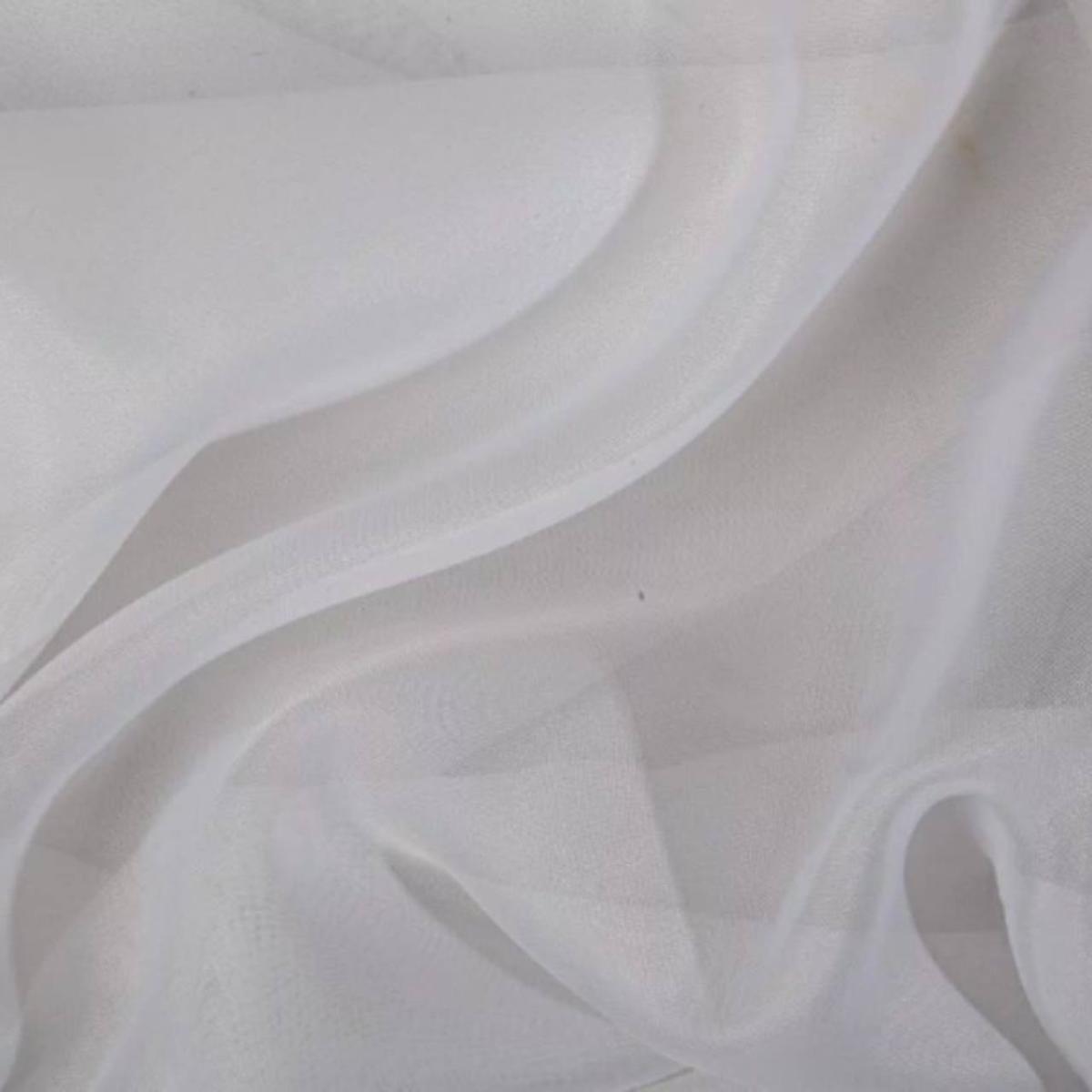 Voile Liso Plateado Blanco