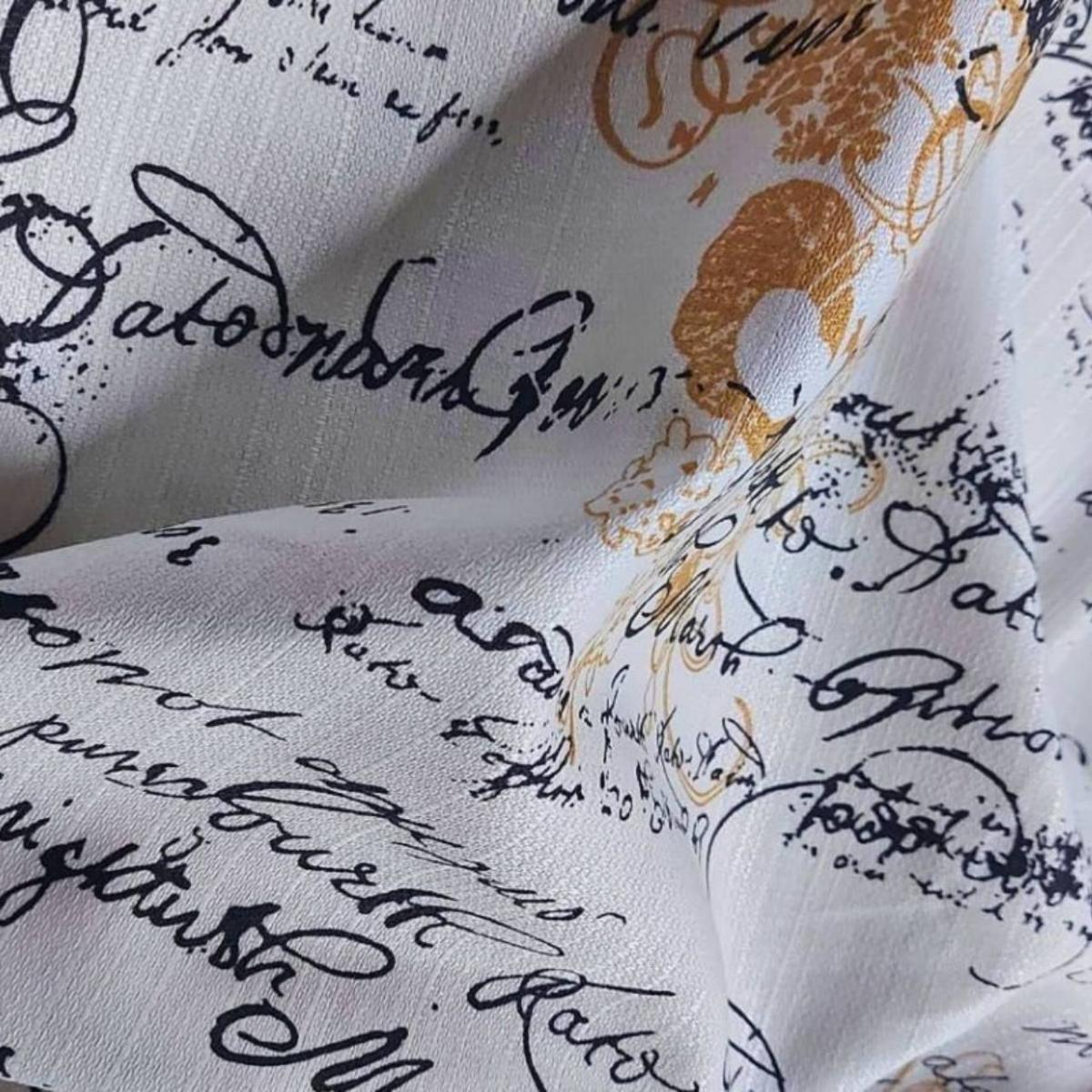 Lino Estampado Escritura