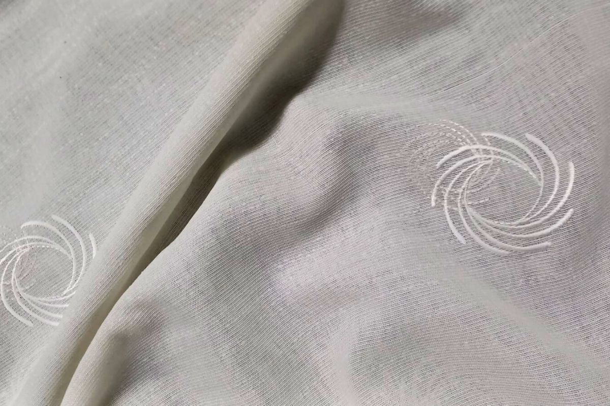 Gasa Bordada Eclipse Blanco