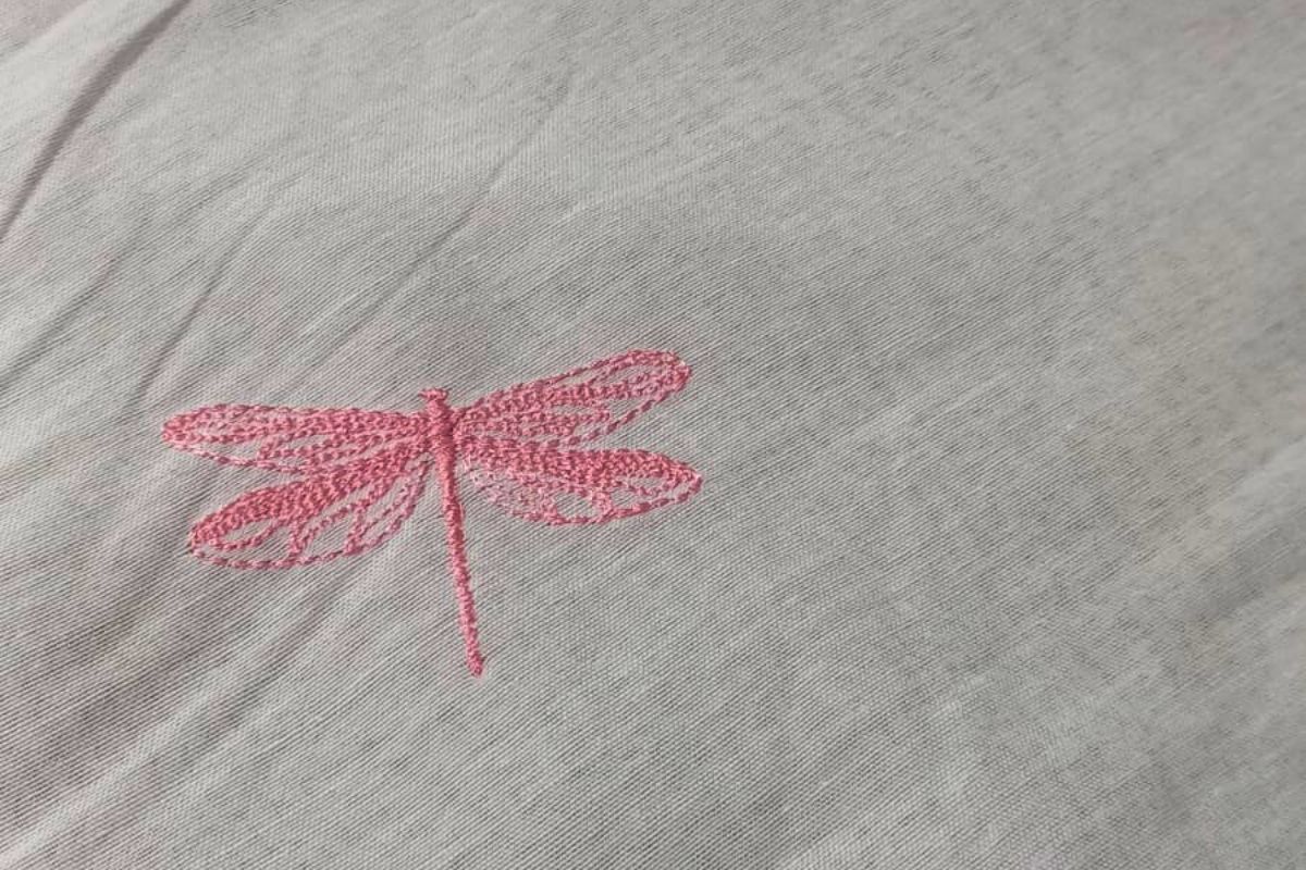 Voile Bordado Libelula Blanco Rosa