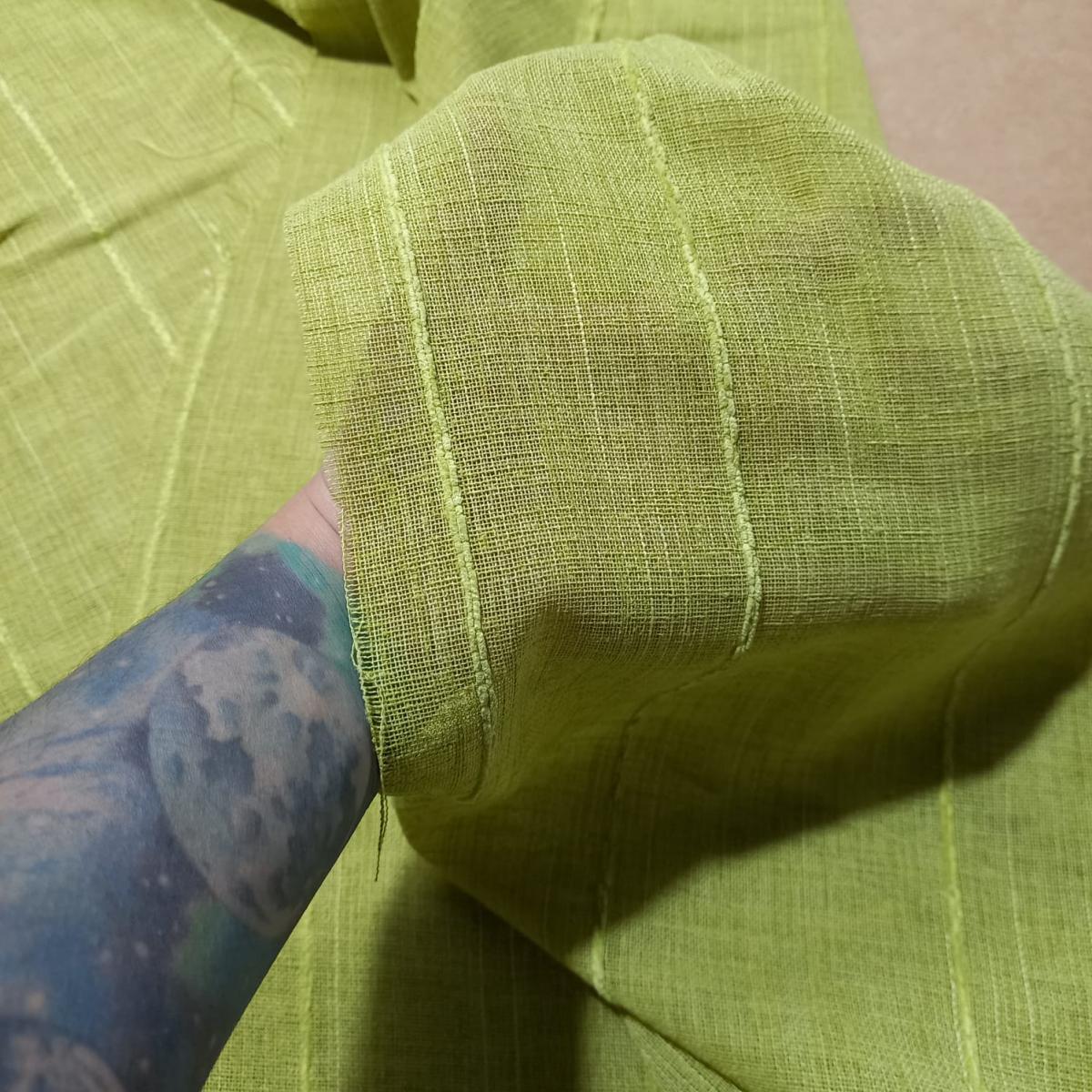 Lino Barcelona Raya Fina Verde