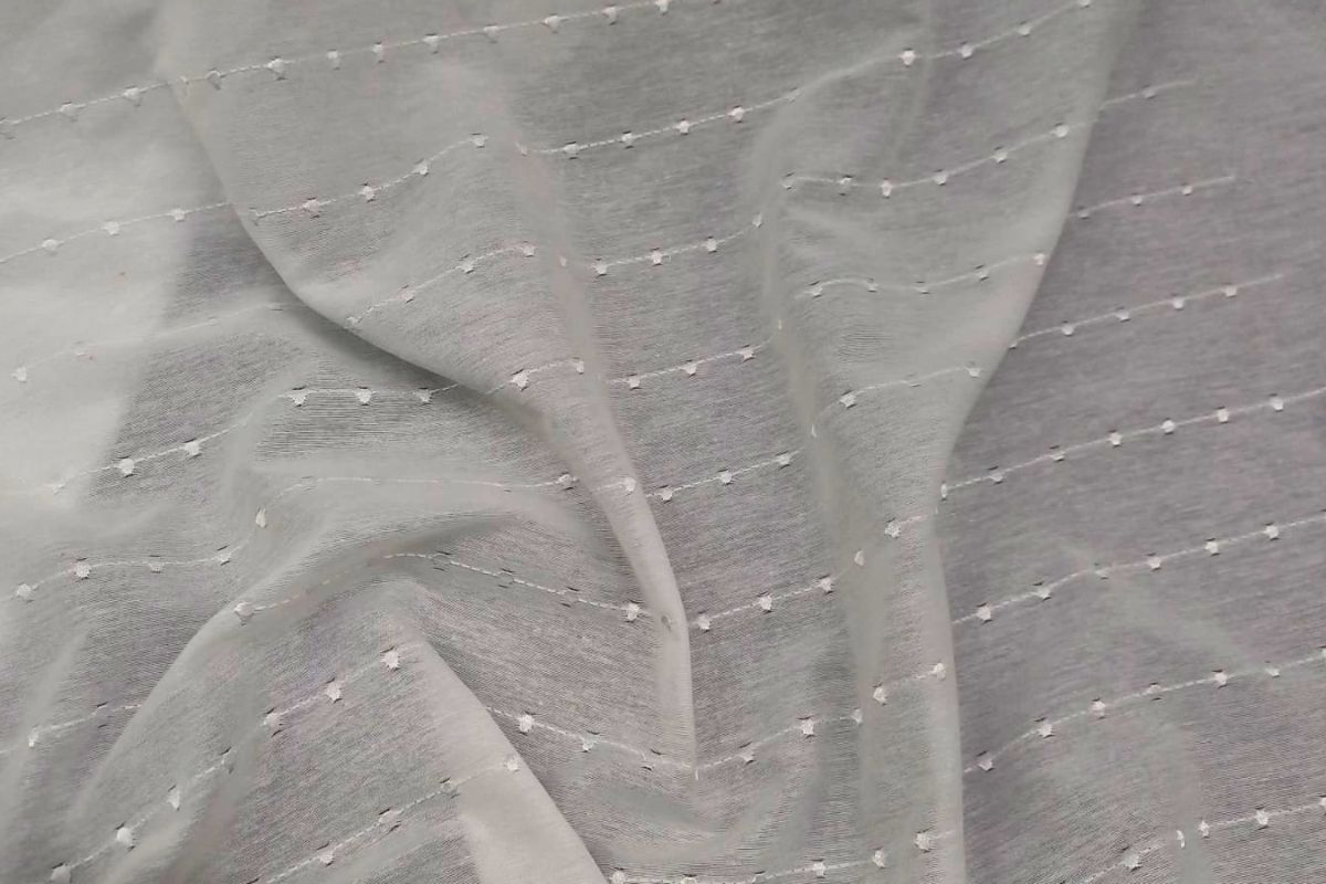 Voile Bordado Cadena Blanco