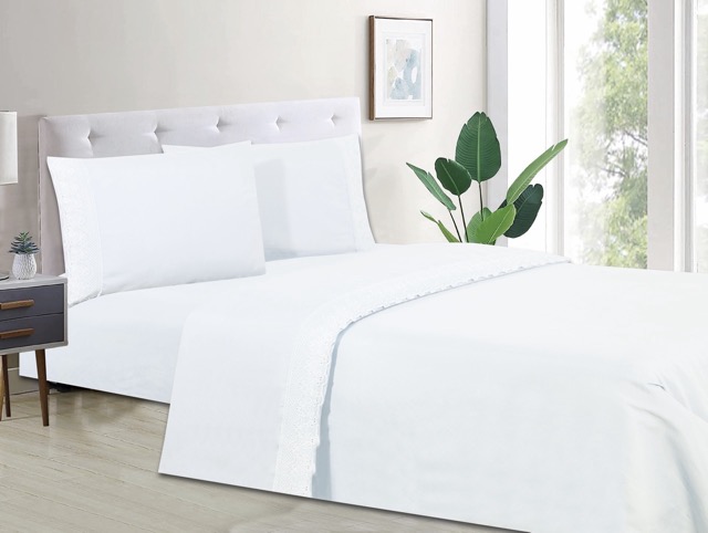 Juego de Sábanas Broderie 1000H - Campomayo