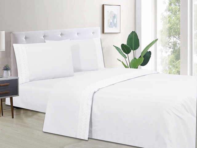 Juego de Sábanas Broderie 1000H - Campomayo