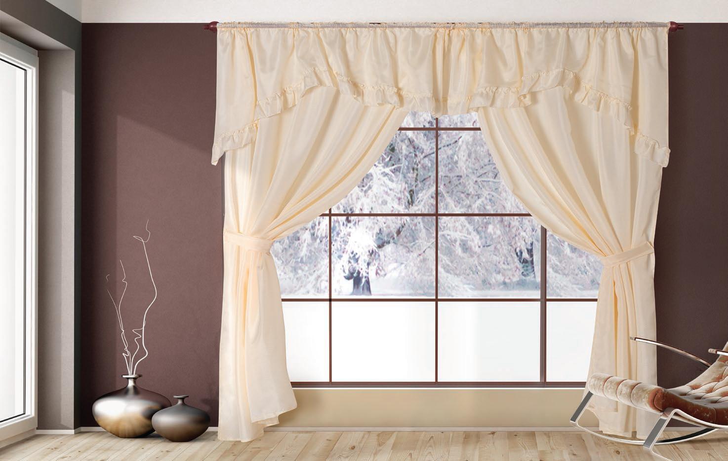 Cortina línea Campanario Larga 2 Paños - Flor Giavanni