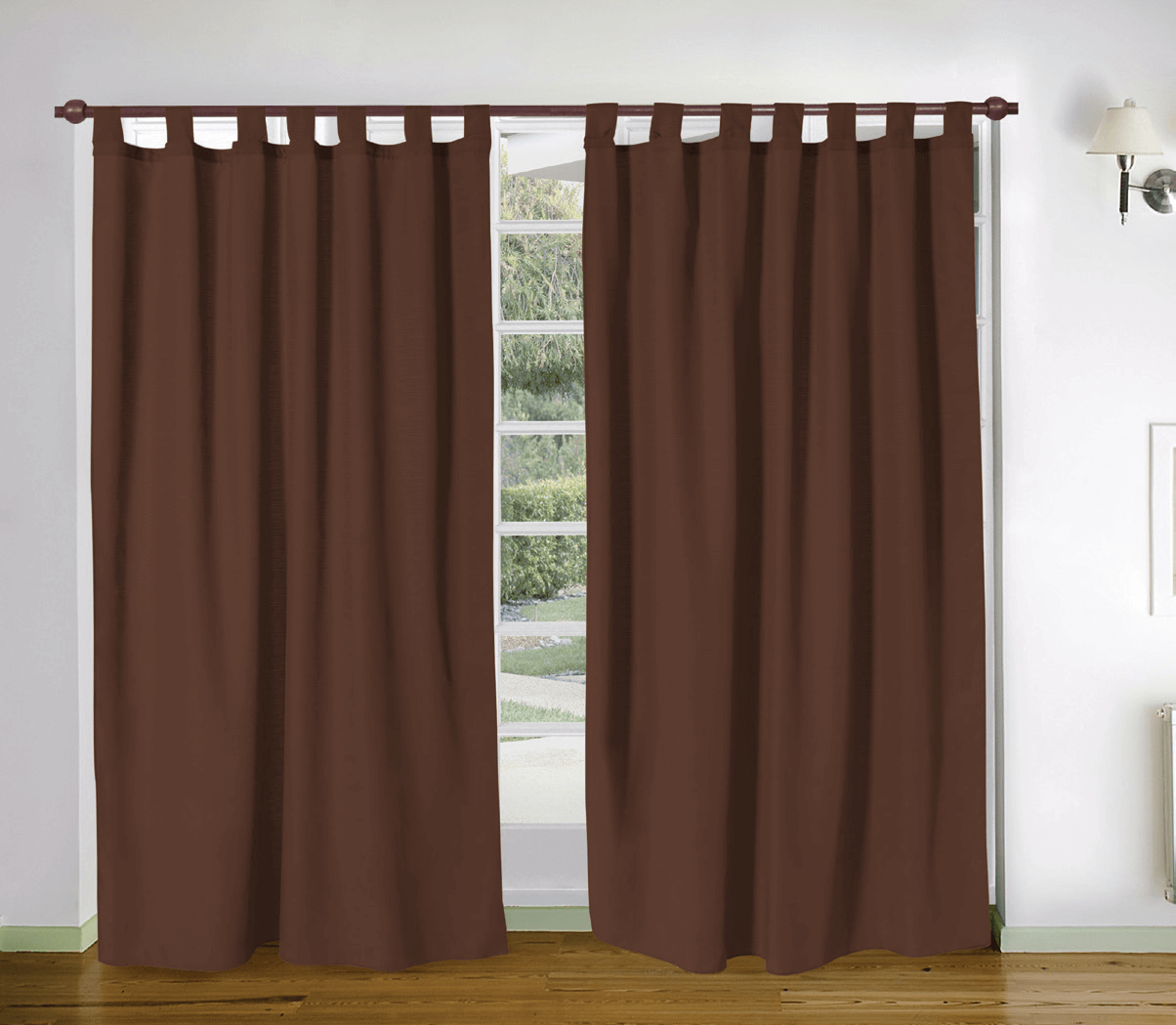 Cortina línea Madrás Larga 2 Paños - Dracar Noar