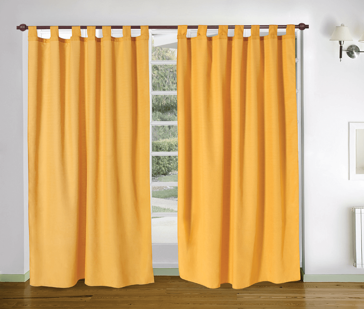 Cortina línea Madrás Larga 2 Paños - Dracar Noar