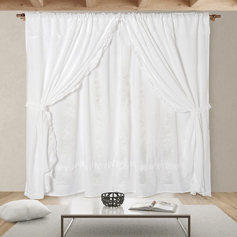 Cortina línea Romance Larga 2 Paños - Flor Giavanni