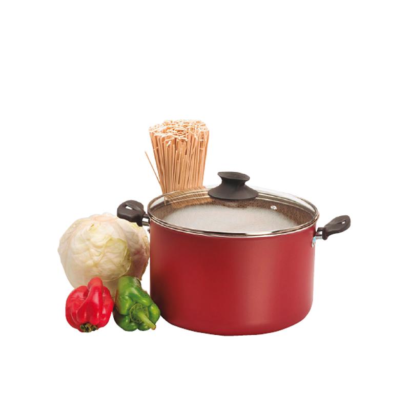 OLLA con Asas Rivoli Anti-adherente 5 Lts.con tapa de vidrio 24cm diámetro