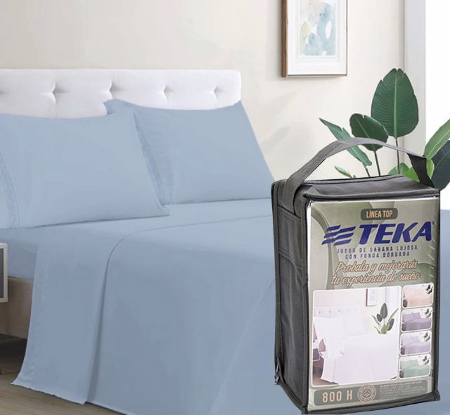 Juego de Sábanas Lujosa 800H con funda Bordada - Teka