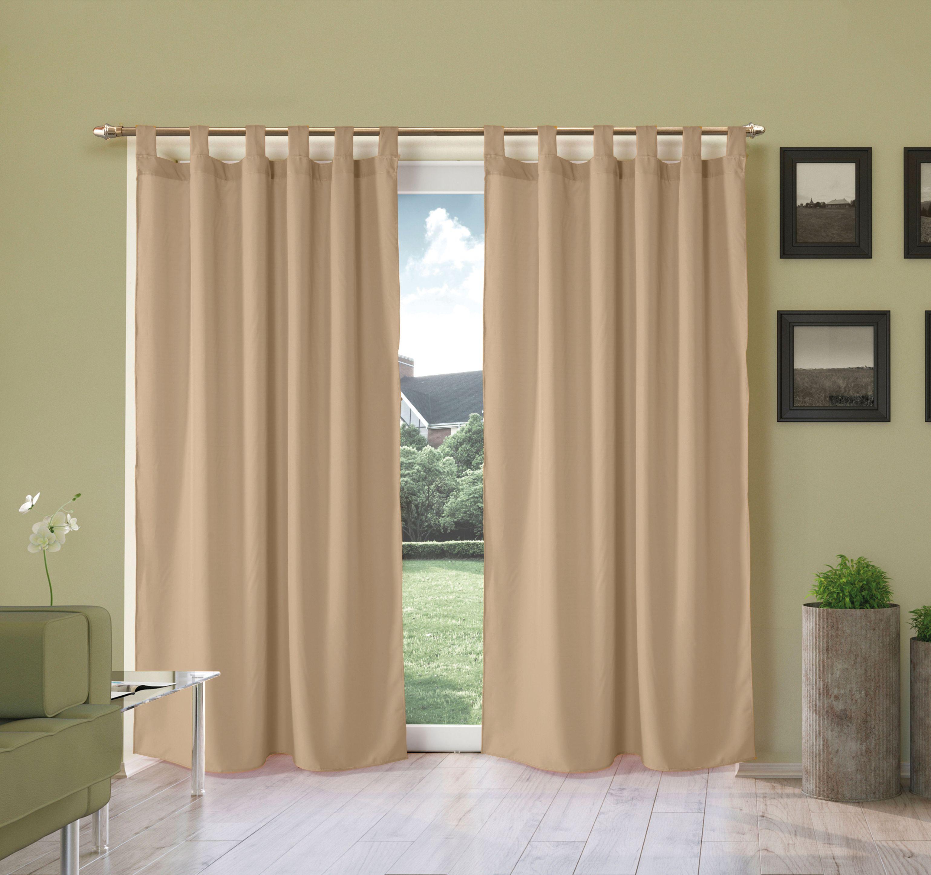 Cortina línea Tropical Lisa Larga 2 Paños - Flor Giavanni