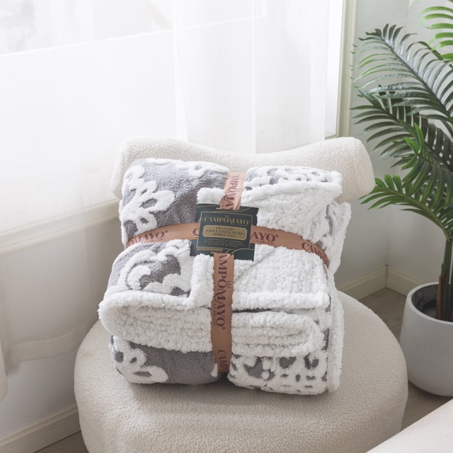 Frazada Jackard con Corderito Doble Faz línea Estocolmo - Campomayo