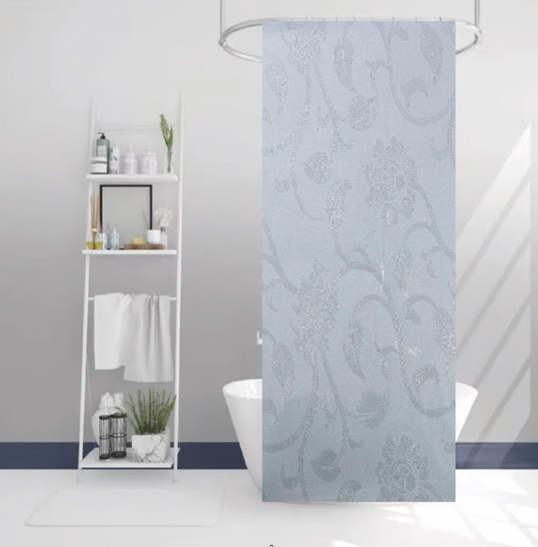 Cortina de Baño 3D con 12 Ganchos - Campomayo