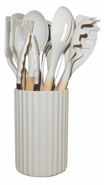 SET UTENSILLOS MANGO BAMBÚ 12 PIEZAS