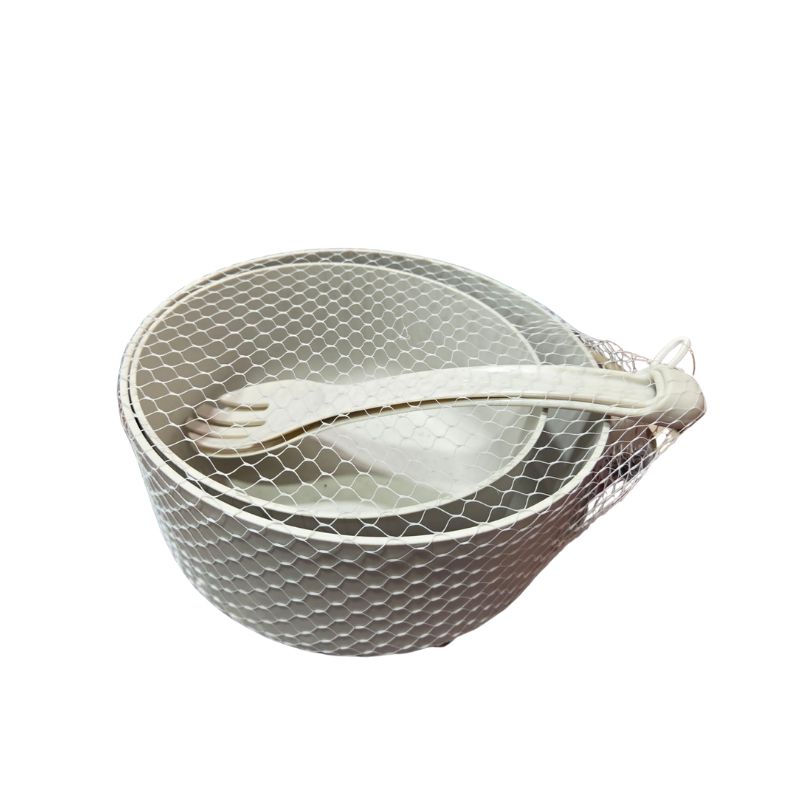 Set de Bowl + Cuchara y Tenedor de Servicio: Línea Plástica