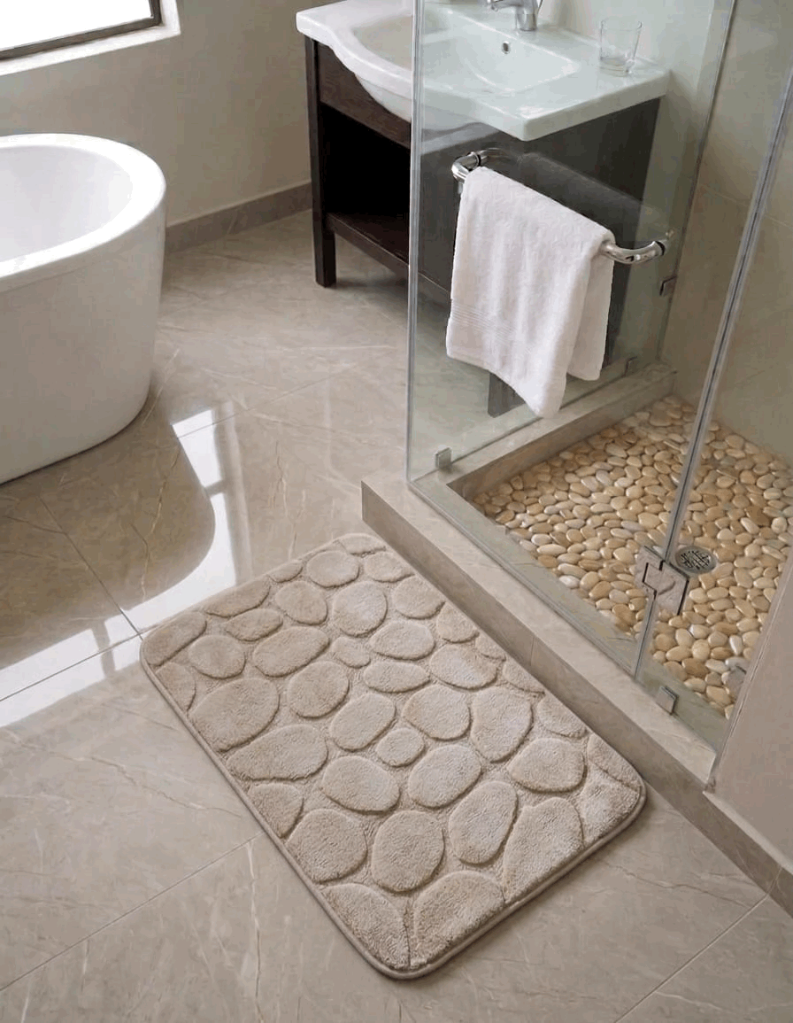 Alfombra de Baño Memory Piedras - Campomayo
