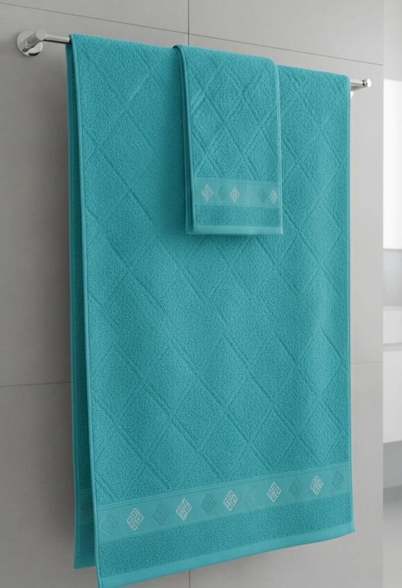 Juego de Toalla y Toallón Jackard 500G con Guarda - Teka