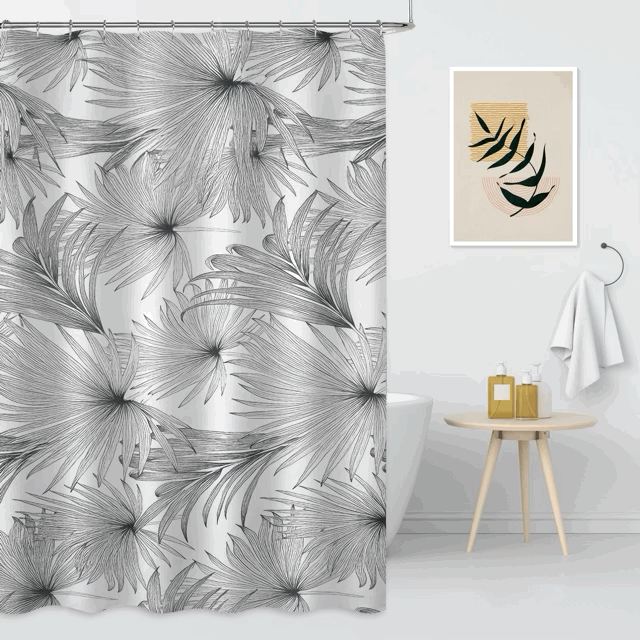 Cortina de Baño Teflón con 12 Ganchos Metálicos- Campomayo