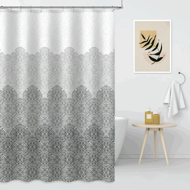 Cortina de Baño Teflón con 12 Ganchos Metálicos- Campomayo