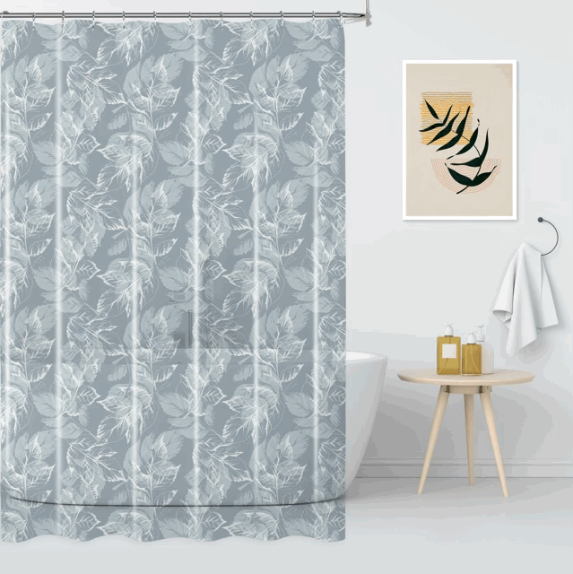 Cortina de Baño Estampada con 12 Ganchos - Campomayo