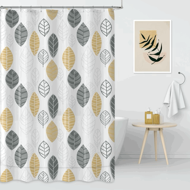 Cortina de Baño Estampada con 12 Ganchos - Campomayo