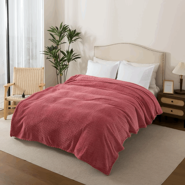 Frazada Flannel línea Luxe trama espiga - Campomayo